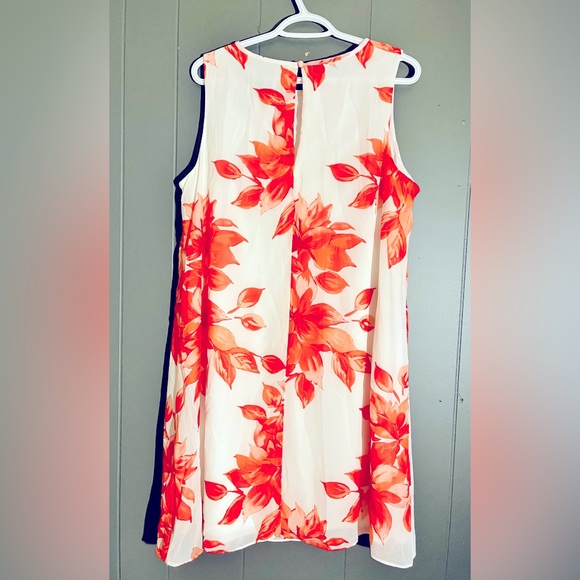 Beautiful Jessica Howard Size 16 Off White Floral Knee Length Dress! - Picture 2 of 4
